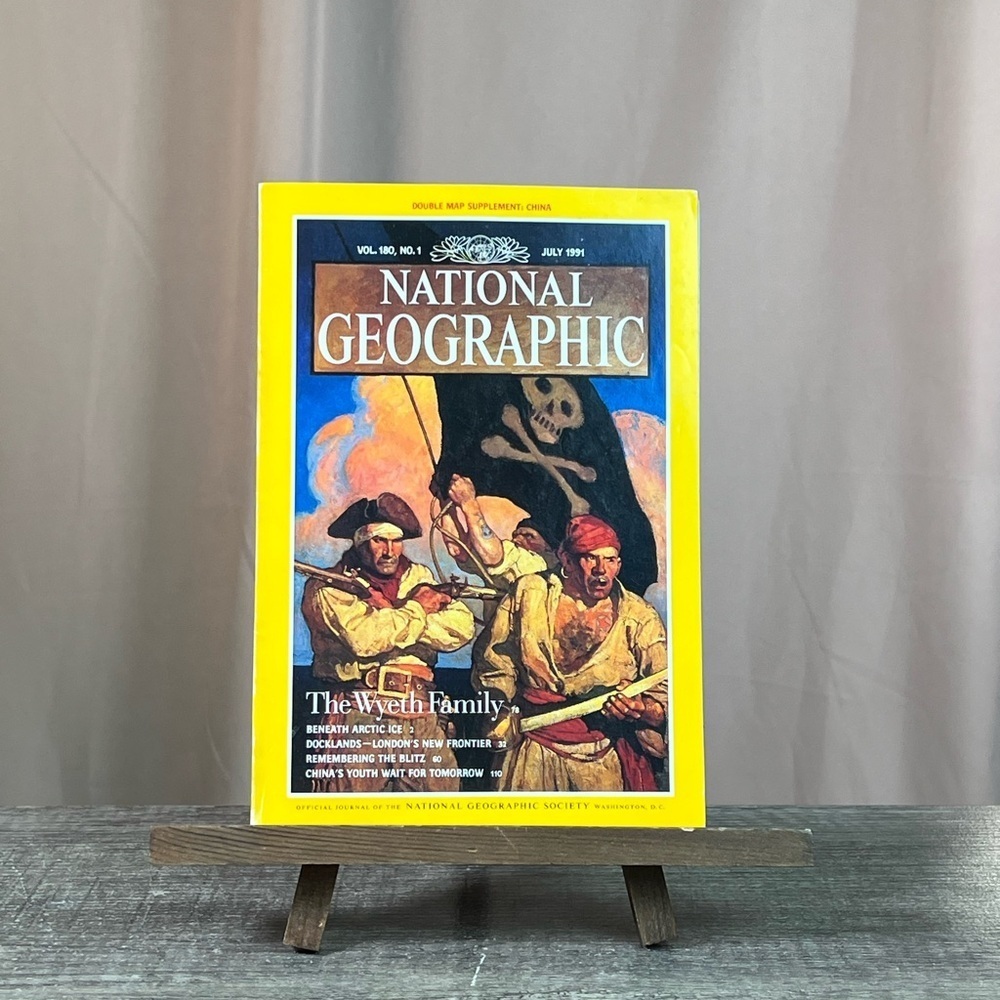 National Geographic July 1991 The Wyeth Family Pirate Cover
